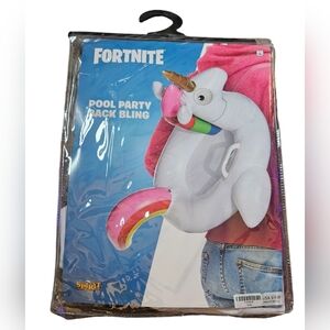 FORTNITE POOL PARTY BACK BLING Unicorn Inflatable Costume Spirit Halloween